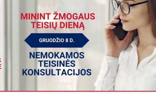 Gruodžio 8 d. teisininkai, advokatai bei mediatoriai nurodytais kontaktais teiks nemokamas...
