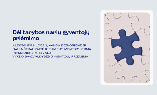 Dėl tarybos narių gyventojų priėmimo