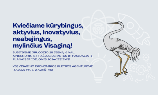 VšĮ Visagino ekonomikos plėtros agentūra kviečia Visagino mylėtojus apibendrinti praėjusius metus...