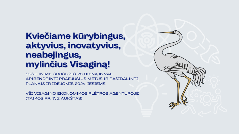 VšĮ Visagino ekonomikos plėtros agentūra kviečia Visagino mylėtojus apibendrinti praėjusius metus...