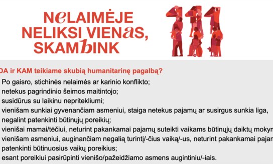 Nelaimėje neliksi vienas, skambink 111