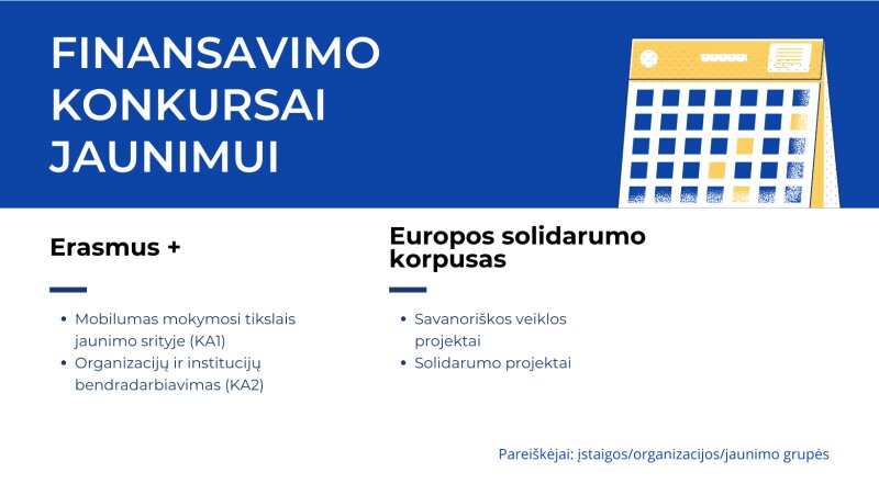 Kviečiame teikti paraiškas 2024 m. jaunimo projektams 