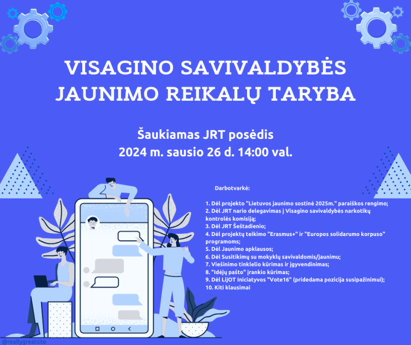 Šaukiamas Jaunimo reikalų tarybos posėdis