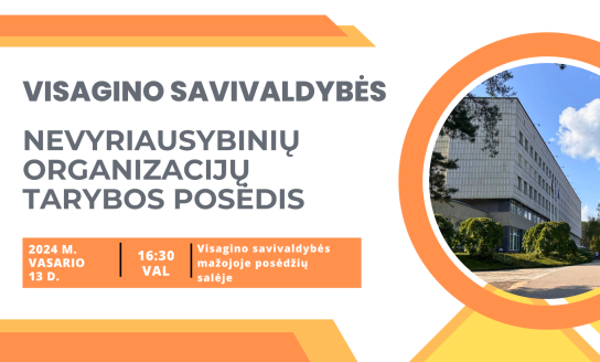 Šaukiamas Visagino savivaldybės Nevyriausybinių organizacijų tarybos posėdis