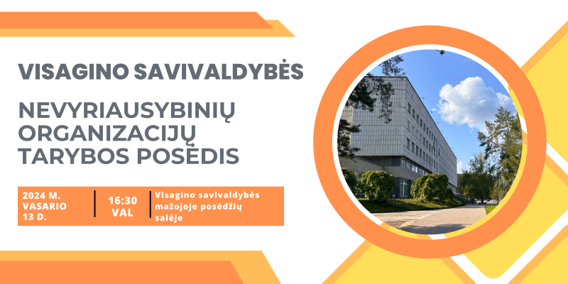 Šaukiamas Visagino savivaldybės Nevyriausybinių organizacijų tarybos posėdis