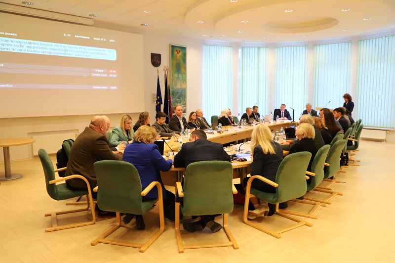 Šiuo metu vyksta antrasis 2024 metų Visagino savivaldybės tarybos posėdis