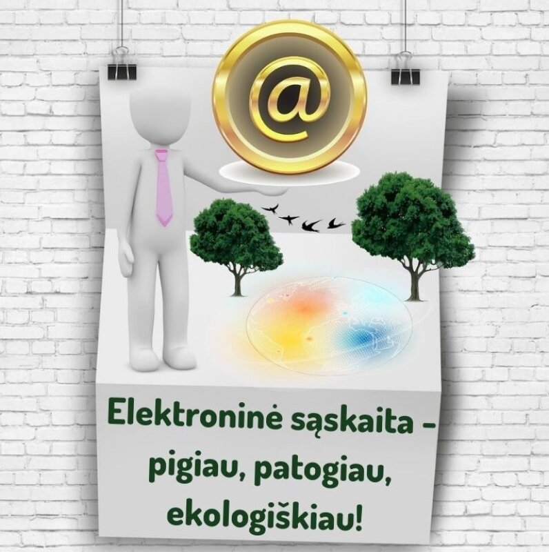 Kviečiame atsisakyti popierinių sąskaitų 