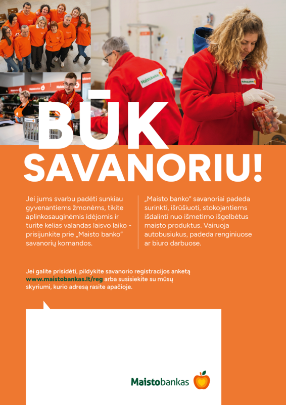 Būk savanoriu!