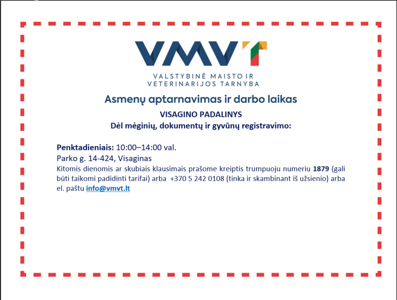 Dėl mėginių, dokumentų ir gyvūnų registravimo