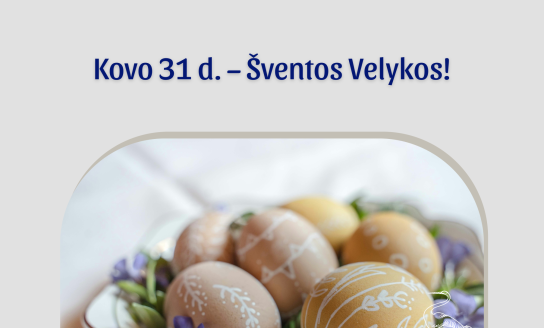 Kovo 31 d. – Šventos Velykos!