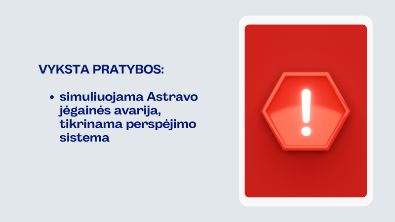 Vyksta pratybos: simuliuojama Astravo jėgainės avarija, tikrinama perspėjimo sistema