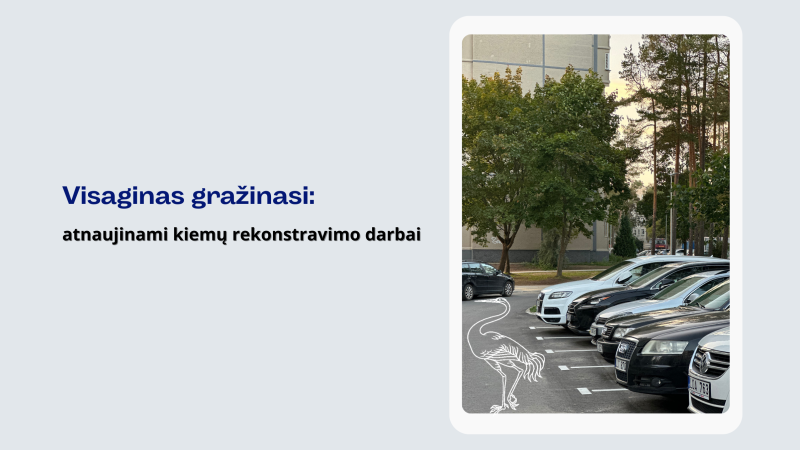 Visaginas gražinasi: atnaujinami kiemų rekonstravimo darbai