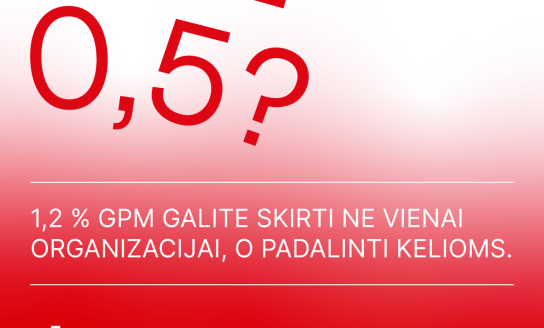 Caritas kviečia padaryti po 0,5