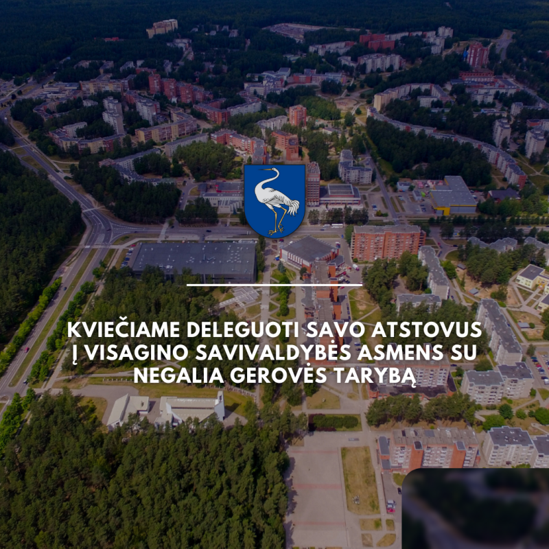 Kviečiame deleguoti savo atstovus į Visagino savivaldybės asmens su negalia gerovės tarybą