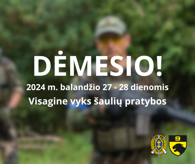 Visagine vyks šaulių pratybos