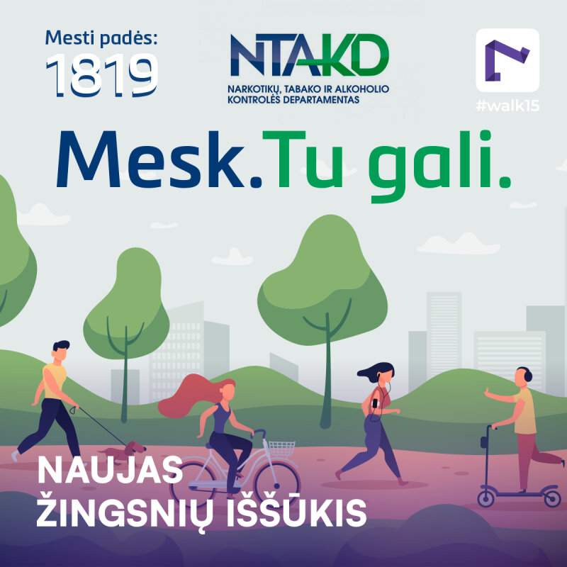Programėlėje #walk15 - naujas žingsnių iššūkis, skirtas artėjančiai dienai be tabako paminėti