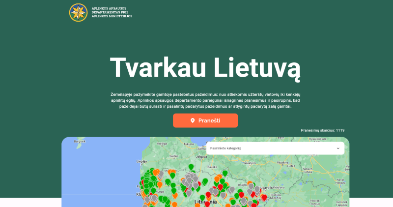 Nauja funkcija „Tvarkau Lietuvą“: galima žymėti žievėgraužio tipografo apniktus miškus