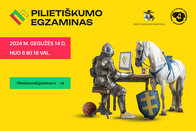 Kviečiame dalyvauti pirmajame Pilietiškumo egzamine!