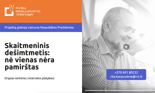 LR Prezidento globojamas projektas „Skaitmeninis dešimtmetis: nė vienas nėra pamirštas“