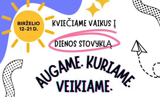  Visagino Edukacijų centras kviečia registruoti vaikus į dienos stovyklas