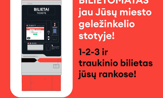 Visagino geležinkelio stotyje pradėjo veikti „LTG Link" BILIETOMATAI! 