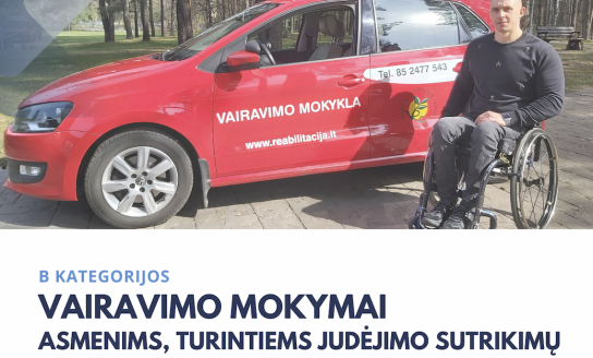 Startuoja nemokami vairavimo mokymai asmenims, turintiems judėjimo sutrikimų!