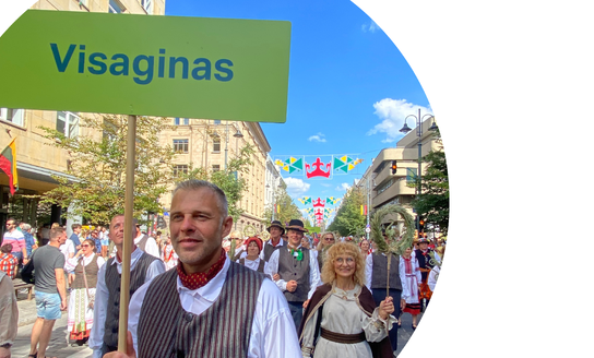 Visaginas garsiai skamba ir šoka Lietuvos dainų šventėje!