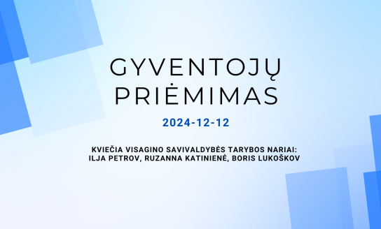 Tarybos nariai organizuoja gyventojų priėmimą