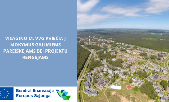 Visagino m. VVG kviečia į mokymus galimiems pareiškėjams bei projektų rengėjams