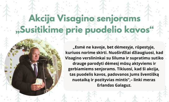Meras inicijuoja akciją „Susitikime prie puodelio kavos“, skirtą senjorams