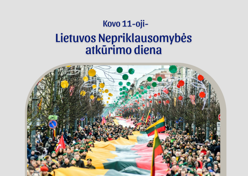 Meras sveikina Kovo 11-osios – Lietuvos nepriklausomybės atkūrimo dienos proga