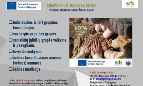 Nemokamos kompleksinės paslaugos Visagino gyventojams