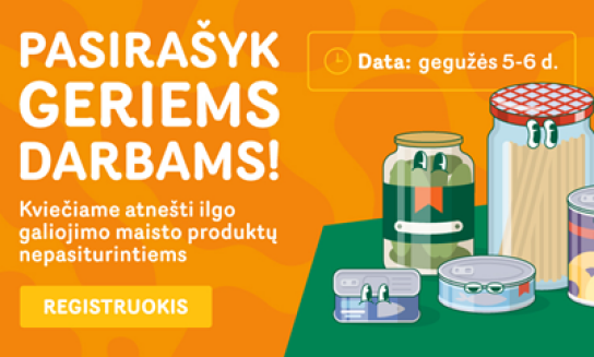 „Maisto bankas" kviečia švietimo įstaigas prisijungti prie Mokyklų maisto rinkimo akcijos