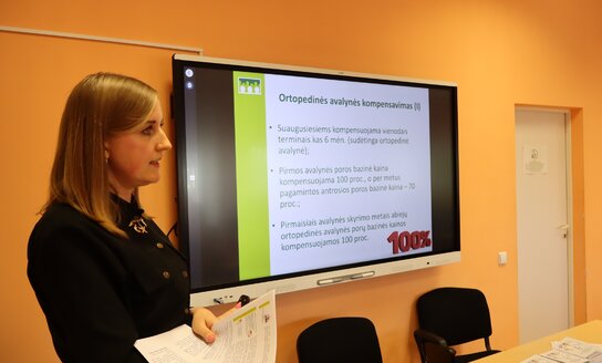 Ortopedijos techninės priemonės skiriamos ne nuotoliu