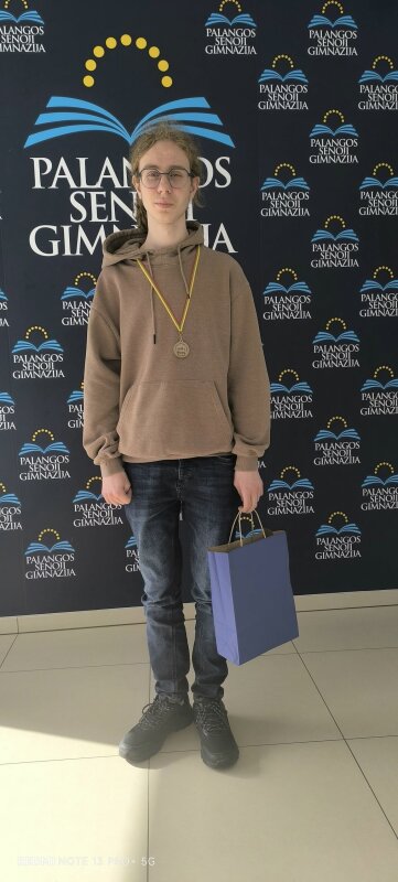 Mokinys Matvejus Simonovas – III vietos laimėtojas Lietuvos mokinių fizikos olimpiadoje!