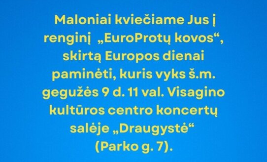 Kviečiame į „EuroProtų kovas“ – minėsime Europos dieną kartu!