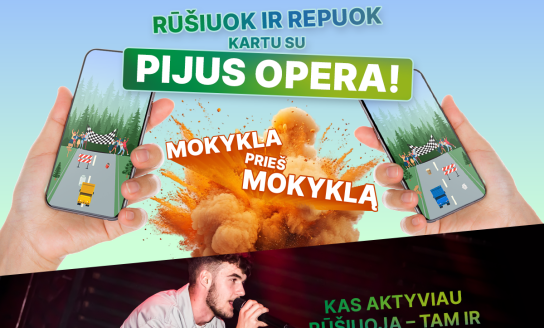 Interaktyvus žaidimas „Rūšiuok ir repuok kartu su „Pijus Opera“