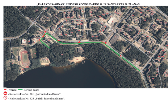 „Rally Visaginas 2025“: eismo organizavimo bei laikinųjų kelio ženklų schemos