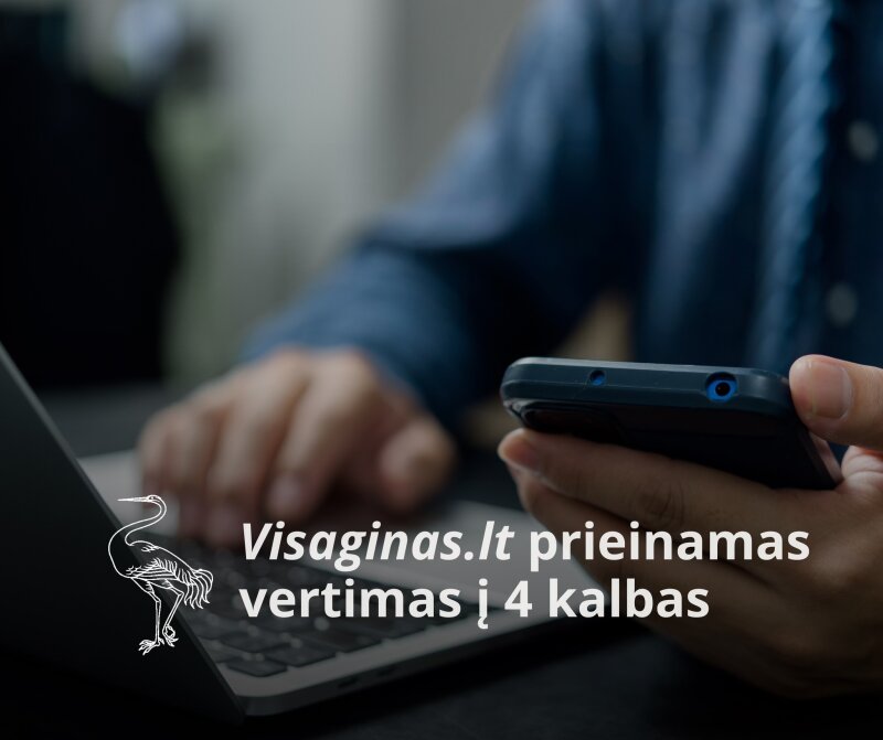 Visaginas.lt interneto svetainėje prieinamas vertimas į keturias kalbas