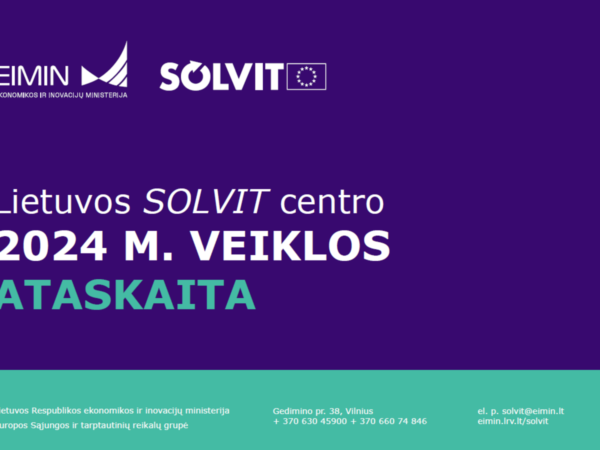 Dėl SOLVIT centro 2024 metų veiklos ataskaitos | Visagino savivaldybė
