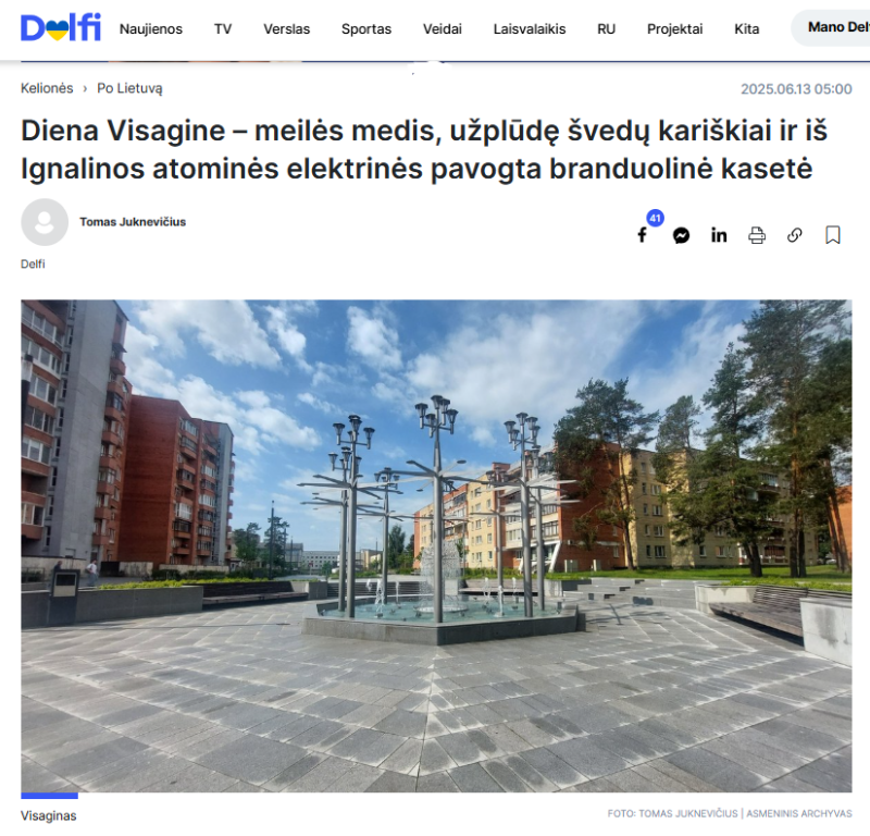Diena Visagine – meilės medis, užplūdę švedų kariškiai ir iš Ignalinos atominės elektrinės...