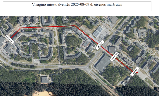 Dėl Visagino miesto šventei „Visaginui 50“ skirtos eisenos