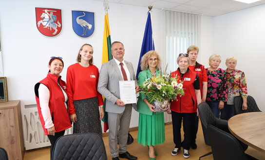 Visaginą 50-ojo gimtadienio proga pasveikino Lietuvos raudonasis kryžius