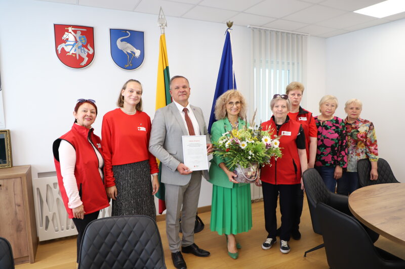 Visaginą 50-ojo gimtadienio proga pasveikino Lietuvos raudonasis kryžius