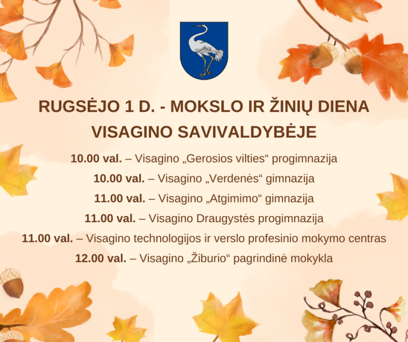 Mokyklos kviečia visus šventiškai pasitikti naujuosius mokslo metus!