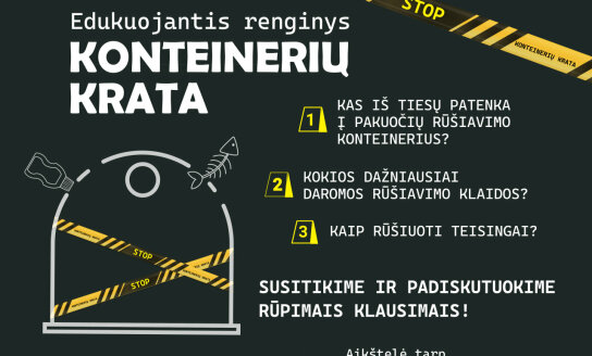 Rūšiavimo patikrinimų ciklas tęsiasi Visagine: ką slepia plastiko konteineriai atominiame mieste?