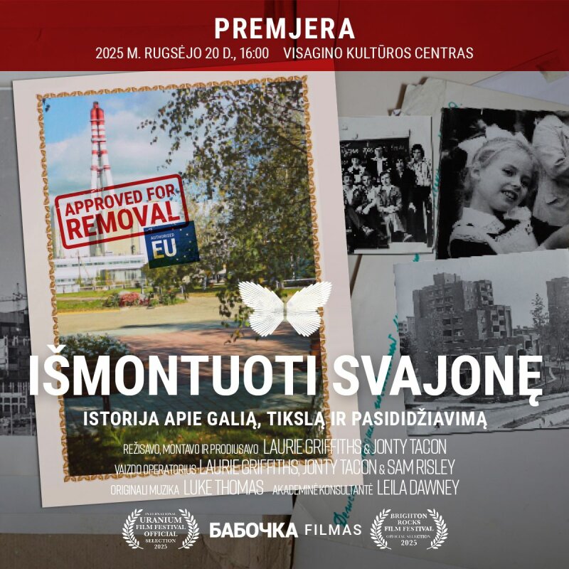 Rugsėjo 20 d. 16:00 val. – dokumentinis filmas „Išmontuoti svajonę“
