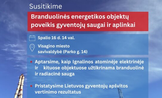 Valstybinė atominės energetikos saugos inspekcija kviečia į susitikimą tema „Branduolinės...