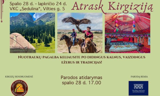 Fotografijų paroda apie Kirgiziją - atidarymas spalio 28 d. 17.00 val.