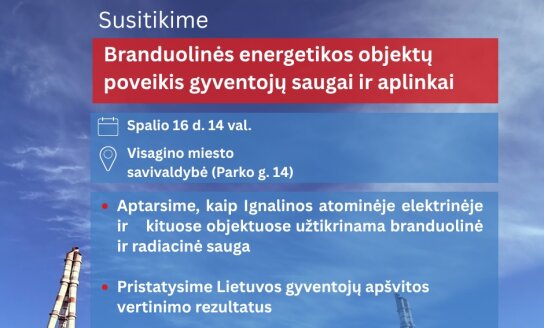 Valstybinė atominės energetikos saugos inspekcija kviečia į susitikimą tema „Branduolinės...